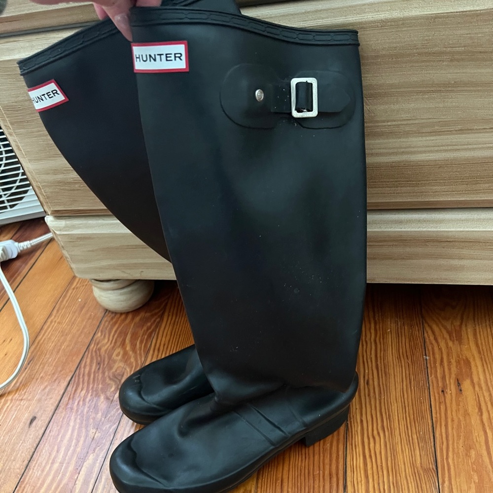Black tall Hunter Boots